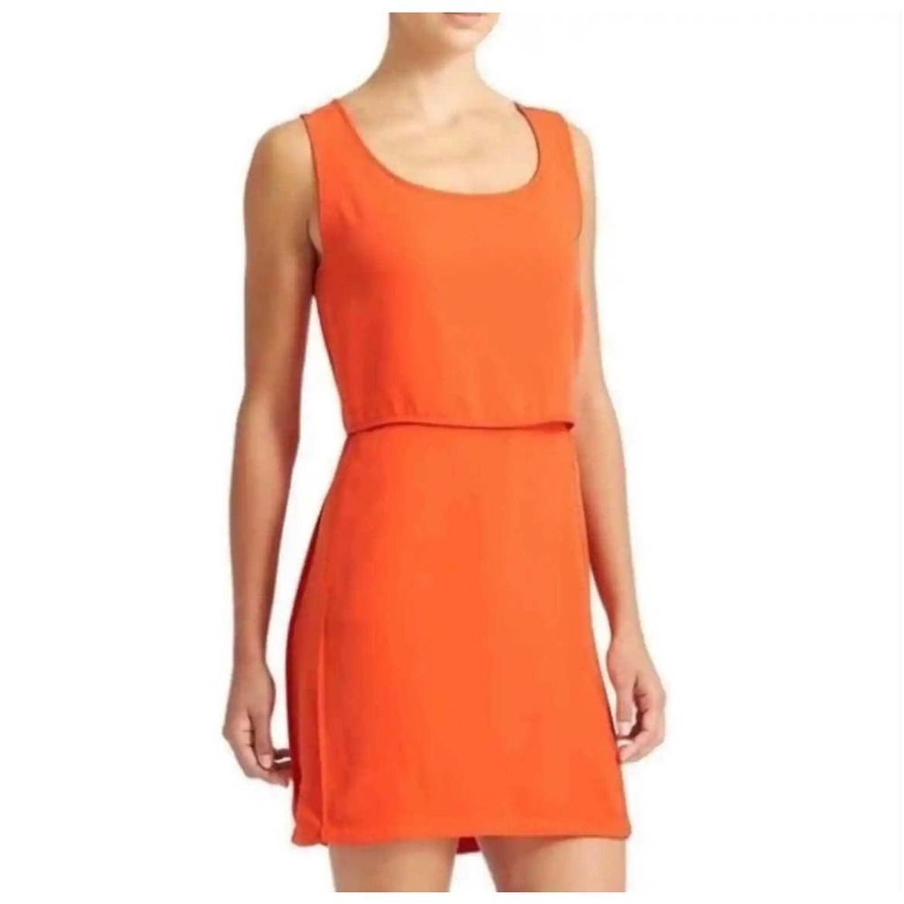 Athleta Vibrant Orange Sleeveless Athleisure Dress Size Large